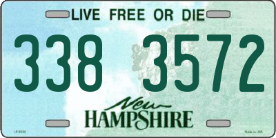 NH license plate 3383572