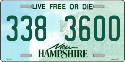 NH license plate 3383600