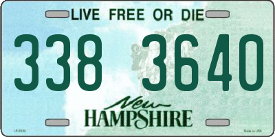 NH license plate 3383640