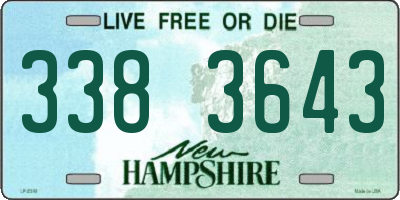 NH license plate 3383643