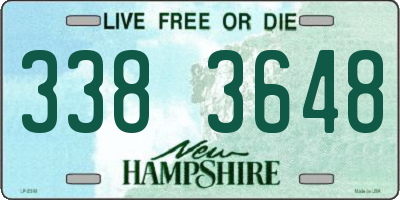 NH license plate 3383648