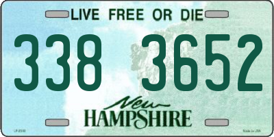 NH license plate 3383652