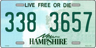 NH license plate 3383657