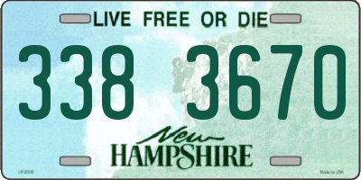 NH license plate 3383670