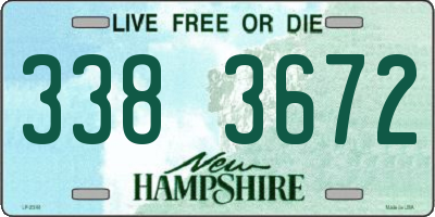 NH license plate 3383672