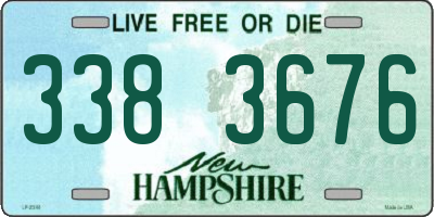 NH license plate 3383676
