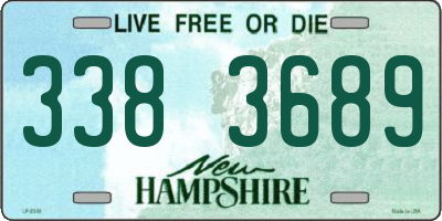 NH license plate 3383689