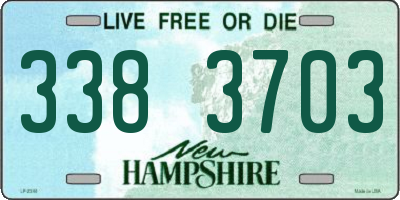 NH license plate 3383703