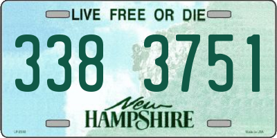 NH license plate 3383751