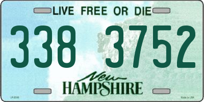 NH license plate 3383752