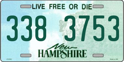 NH license plate 3383753