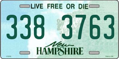 NH license plate 3383763