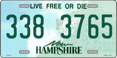 NH license plate 3383765