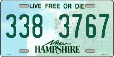 NH license plate 3383767