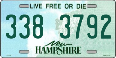 NH license plate 3383792