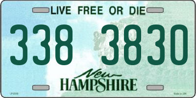 NH license plate 3383830