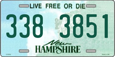 NH license plate 3383851