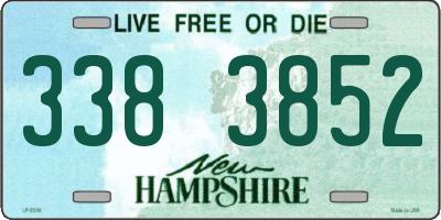 NH license plate 3383852