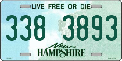 NH license plate 3383893