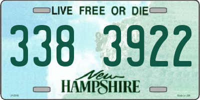 NH license plate 3383922
