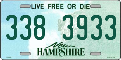 NH license plate 3383933