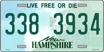 NH license plate 3383934