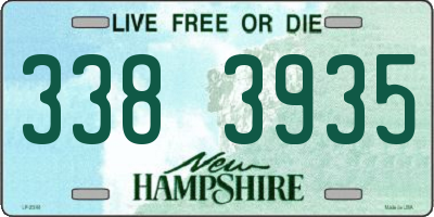 NH license plate 3383935