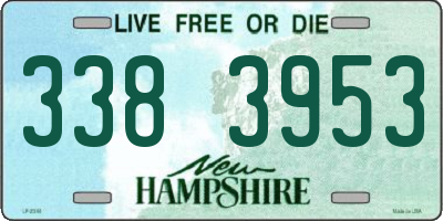 NH license plate 3383953