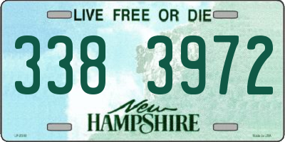 NH license plate 3383972