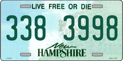 NH license plate 3383998