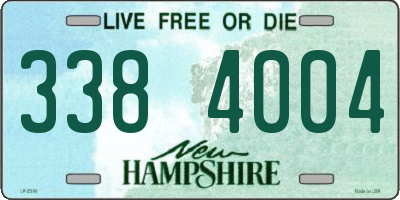 NH license plate 3384004
