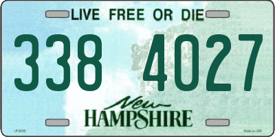 NH license plate 3384027
