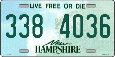 NH license plate 3384036