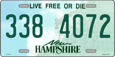 NH license plate 3384072
