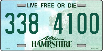 NH license plate 3384100