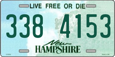 NH license plate 3384153
