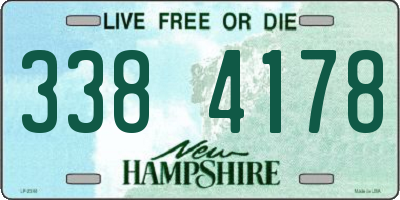 NH license plate 3384178