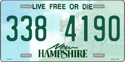 NH license plate 3384190