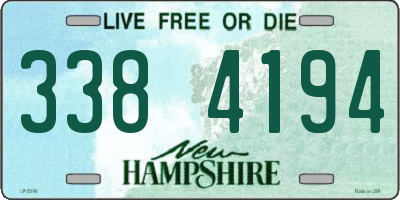 NH license plate 3384194