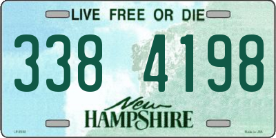 NH license plate 3384198