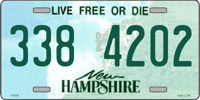 NH license plate 3384202