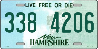 NH license plate 3384206