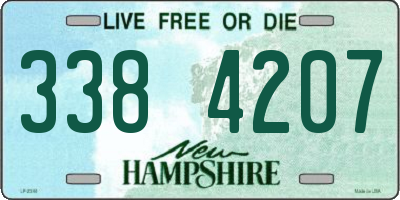 NH license plate 3384207
