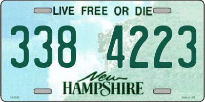 NH license plate 3384223
