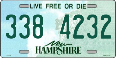 NH license plate 3384232