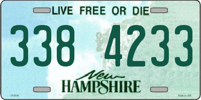 NH license plate 3384233