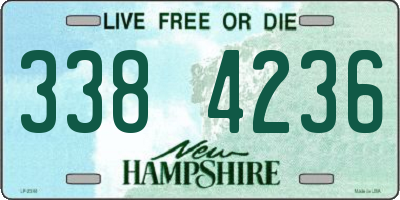 NH license plate 3384236
