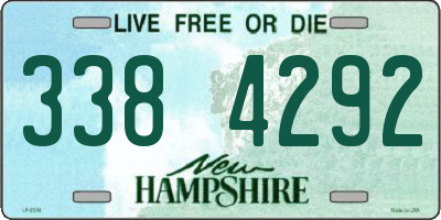 NH license plate 3384292