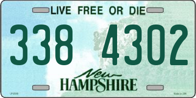 NH license plate 3384302
