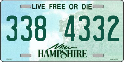 NH license plate 3384332